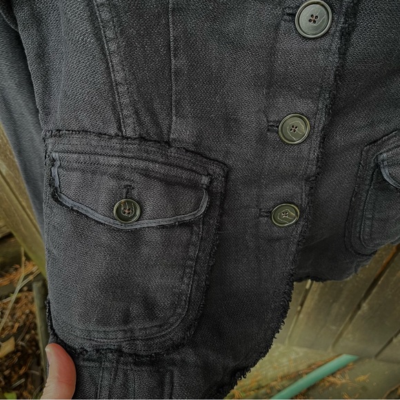 J. Crew Black Washed 100% Linen Academy Jacket 3 Button Blazer Sz XS - Picture 6 of 15